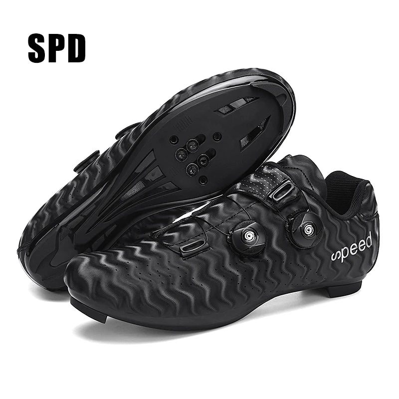 New Cycling Shoes Men's Self-locking Racing Road Cycling Sports Shoes Lockless Training Shoes Women's SPD Cleats Cycling Shoes