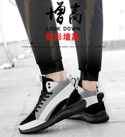 High-top Heightening Shoes Elevator Shoe Height Increase Footwear Men Height Increase Insole 6CM 8CM 10CM Sneakers Shoes