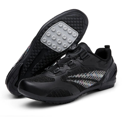 Scarpe da ciclismo MTB uomo donna T03 viola traspiranti, a sgancio rapido, per ciclismo su strada, sport outdoor, racing e allenamento