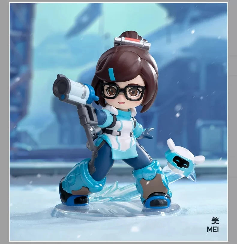 POP MART Genuína Overwatch Play Of The Game Series Blind Box — Figuras colecionáveis em PVC, ornamentos de secretária e modelos de brinquedo para fãs