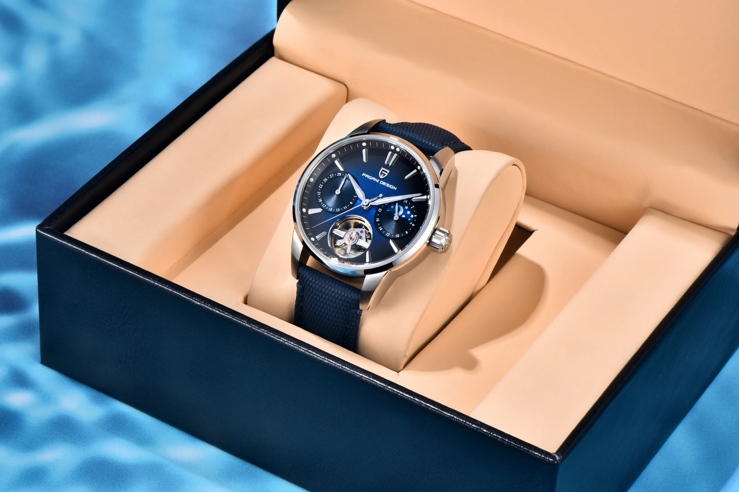 PAGANI DESIGN 2026 Men Mechanical Watch E3255Y 41mm Sapphire Crystal Stainless Steel Calendar Waterproof Reloj Hombre