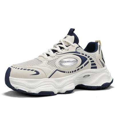 Mens Sports Shoes 2026 New Mesh Breathable Thick Sole Height Increasing Wear-resistant Daily Commuting Versatile Casual Sneakers