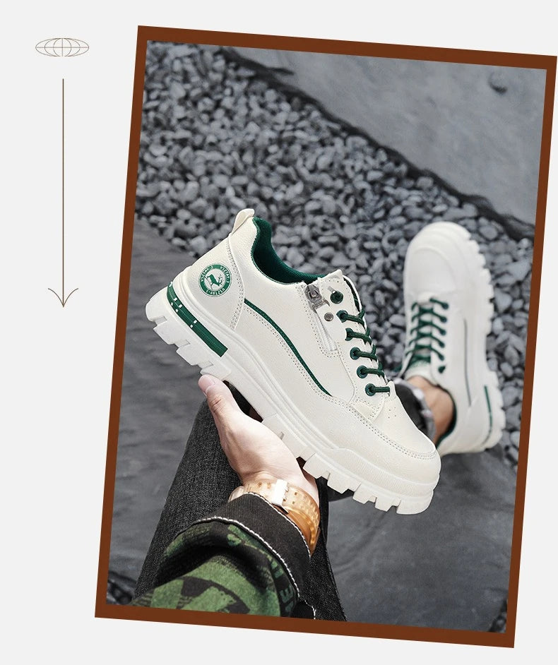 Men's Casual Sports Outdoor Hiking Trendy Fashion Comfortable Thick-Soled Street Board Shoes