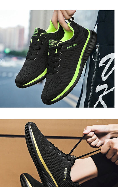 Men Women Knit Sneakers Breathable Athletic Running Walking Gym Shoes