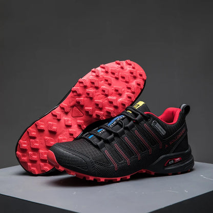 Men's Waterproof Hiking Shoes Outdoor Breathable Travel Walking Shoes Tactical Training Shoes Comfortable Lockless Cycling Shoes