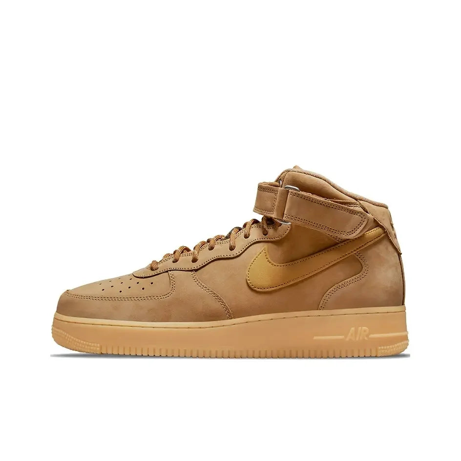 Nike Air Force 1 Mid Unisex Sneakers - Ankle Support, Classic Cushioned Comfort & Durable for All-Day Wear DQ7666-001