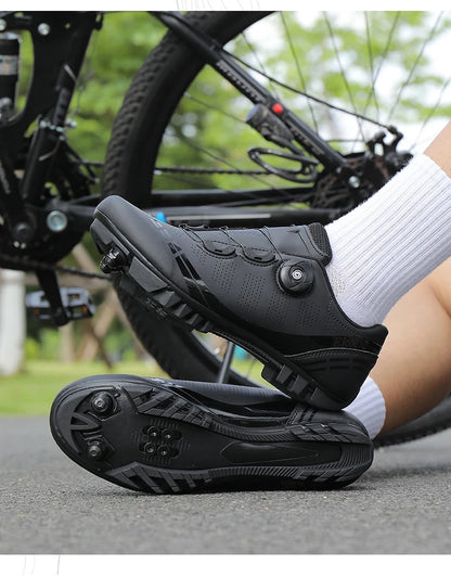Unisex Cycling Shoes Speed Competitive Cycling Shoes SPD Road Bike Lock Shoes Breathable MTB Mountain Off-Road Cycling Shoes