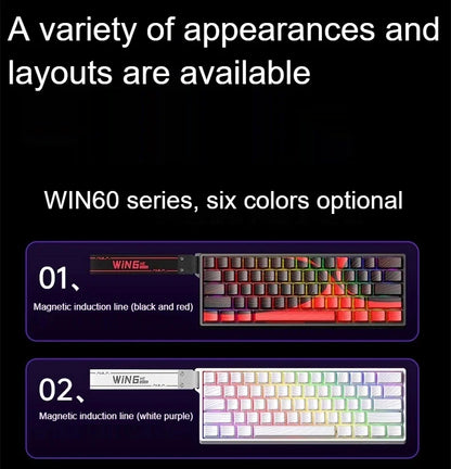 AULA WIN60 HE Magnetic Keyboard Wired Trigger 8K Return Esports Gamer Customize RGB Mechanical Gaming Keyboard