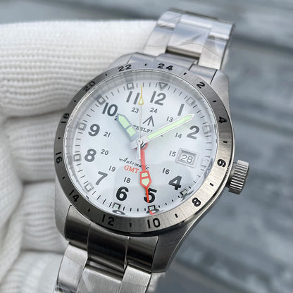 Relógio de pulso mecânico STEELFLIER Official SF792 GMT, movimento NH34, luminescência Super BGW9 C3, resistente à água até 200M, relógio de mergulho de luxo para homem