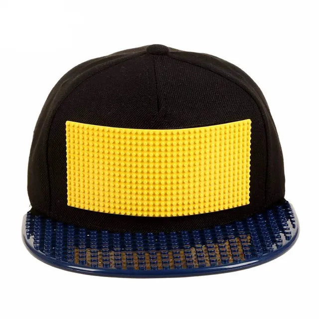 Crtani patchwork bejzbol kape, uradi-sam blokovi, snapback kape, hip hop kape za muškarce i žene, odvojivi pikseli, kape za tatu, dječje kape, kape za odrasle