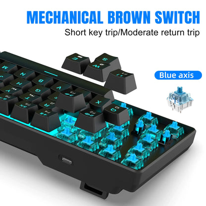 Mechanical keyboard gaming 60% USB white keys Keyboards gamer mini Ergonomic Computer keyboard Backlit Music keyboard pc