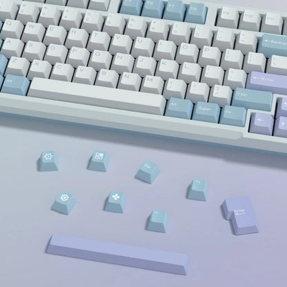 KBDiy GMK Illusion Tastenkappen Cherry-Profil Double-Shot PBT ISO-Tastenkappen für Gamer Mechanisches Tastatur-Kit Gaming Point Retro-Tastenkappe