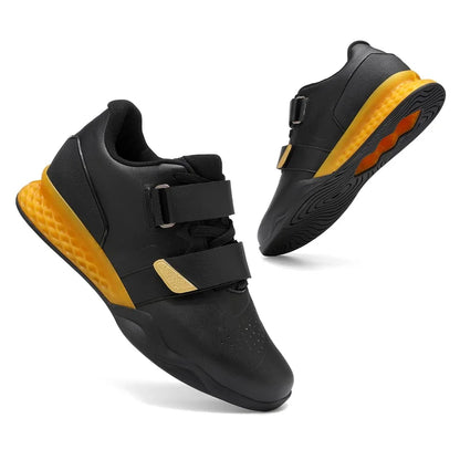 Weightlifting shoes, professional men and women powerlifting squat training shoes, hard sole gym shoes with stable heel, non-slip design