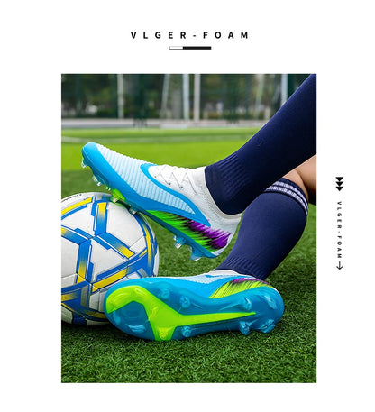 New Men Football Boots Cleats Shoes Soccer Long Spikes FG Ultralight Training Soccer Shoes Non-Slip Outdoor Match Drop Shipping