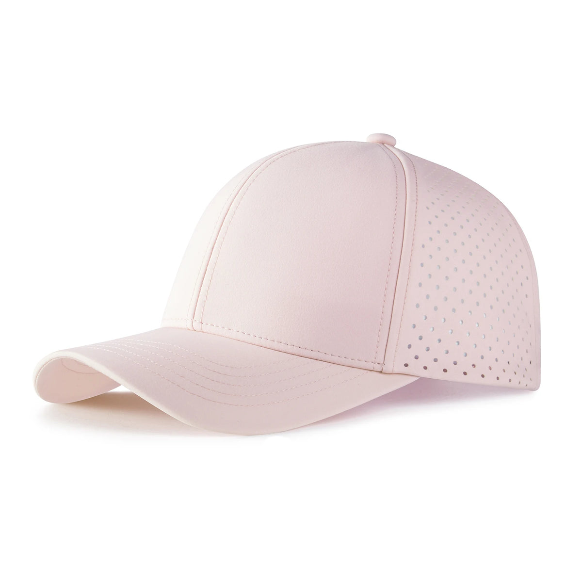 Casquette de baseball pour homme VOBOOM à séchage rapide, en maille découpée au laser, à visière incurvée et fermeture à pression, pour le sport en plein air, la course à pied et les voyages, couleur noire