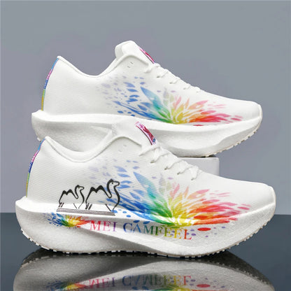 Ténis de Corrida 2026 New Eagle Pattern com Placa de Carbono para Maratona, Ultraleves, Respiráveis e com Amortecimento para Treino Desportivo