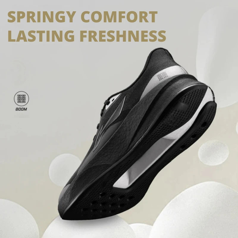 Li-Ning Men's CHAOYING Cushion Running Shoes BOOM Lightweight Springy TEMPO BOUNSE Soft LiNing Comfortable Sneakers ARBW007