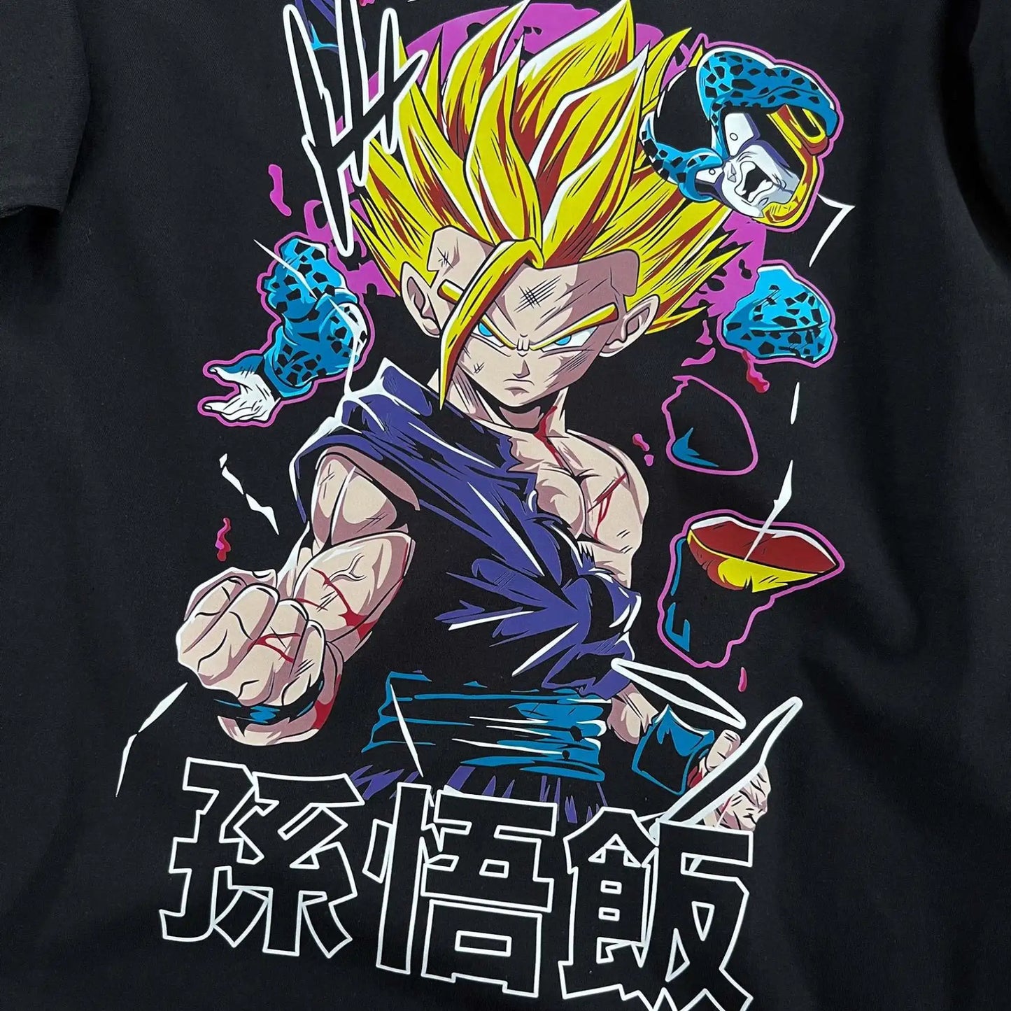 Dragon Ball Z-print T-shirt i bomuld med korte ærmer Son Goku Vegeta til mænd og kvinder Harajuku Y2k Tee vintage sommer-streetwear