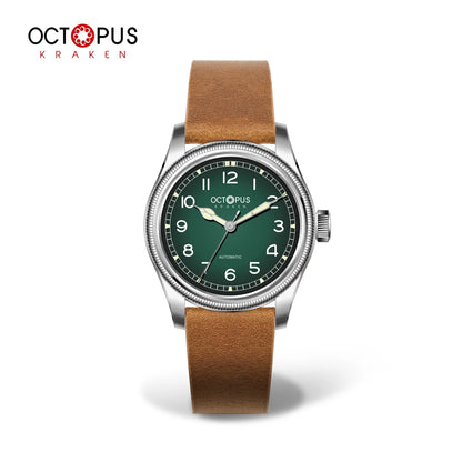 Octopus Kraken 38mm Pilot Watch Retro Stainless Steel PT5000 Movement Automatic Mechanical Wristwatch Luminous Dive Watch Man