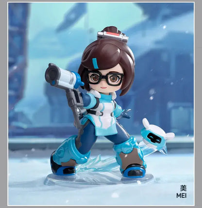 POP MART Overwatch Play of The Game Series Blind Box Mystery Box Toys Kawaii Ornaments Figurines Home Decor Desktop Model Dolls
