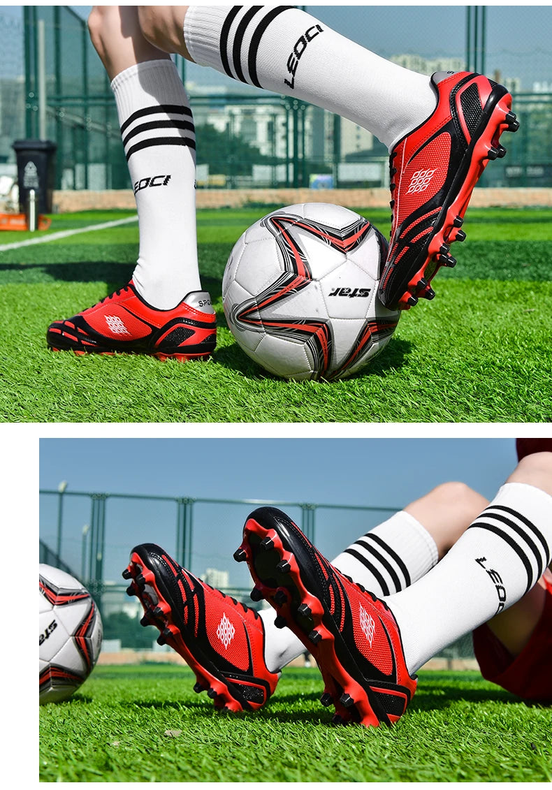 Soccer Shoes Men Turf Football Boots Fashion Firm Ground Studs Anti Slip Boy Sneakers Original Outdoor Field Training Trainers