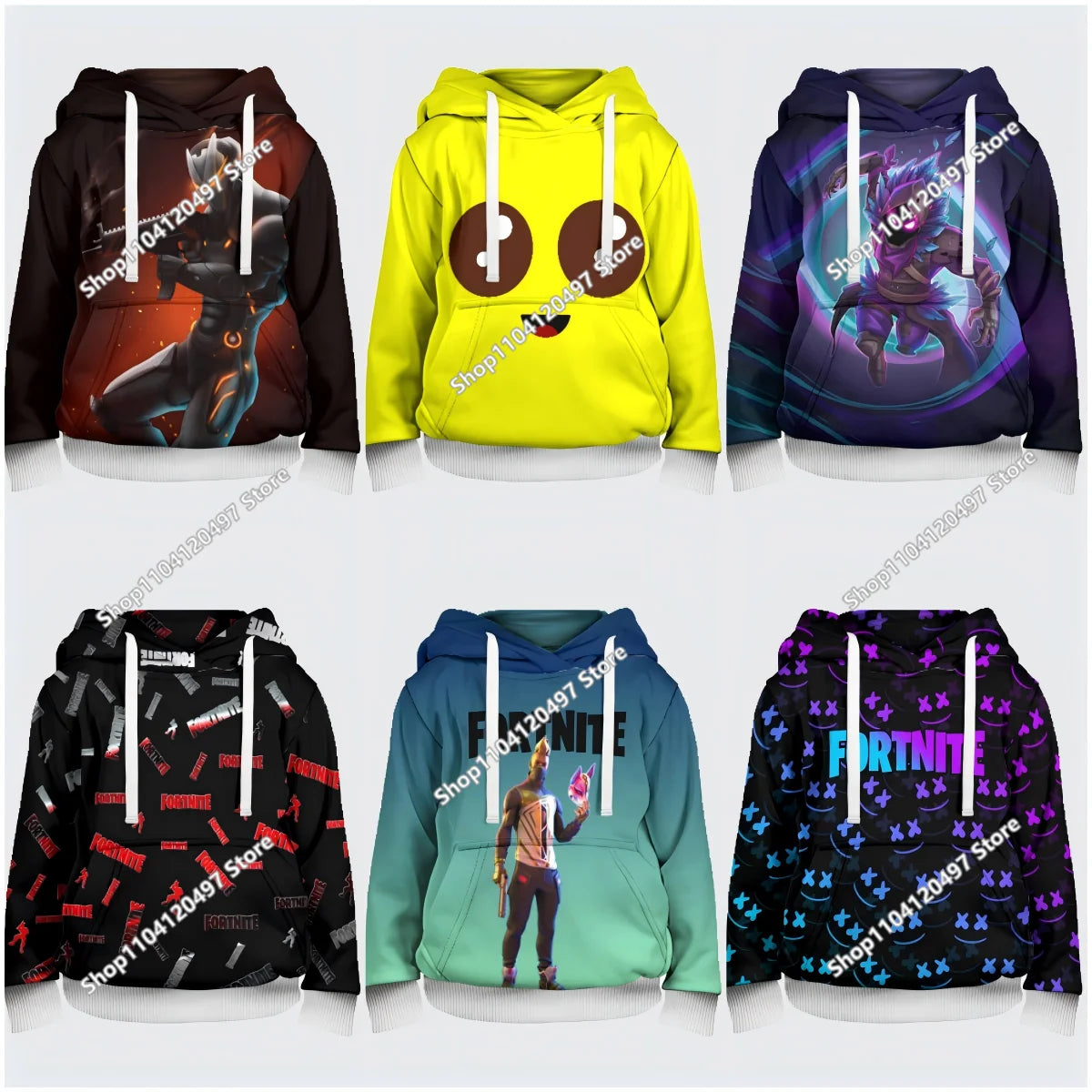 Sweatshirts com Capuz Fortnite 2025 Novas com Impressão 3D para Homem, Hoodie Harajuku de Manga Comprida, Sweatshirt Oversized Unissexo para Cosplay