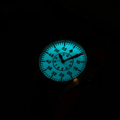 【Escapement Time】Relógio de Piloto com Movimento Automático, Mostrador Preto Tipo-B ou Tipo-A, Caixa de 40mm e Resistência à Água 100M