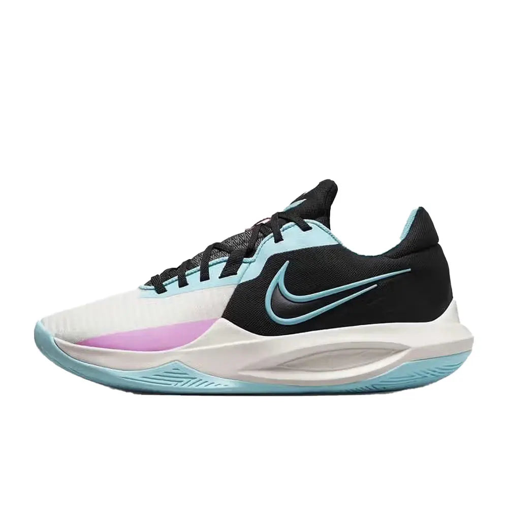 Nike Precision 6 Comfortable and Versatile Low-Top Basketball Shoes for Men in Black IO7605-040