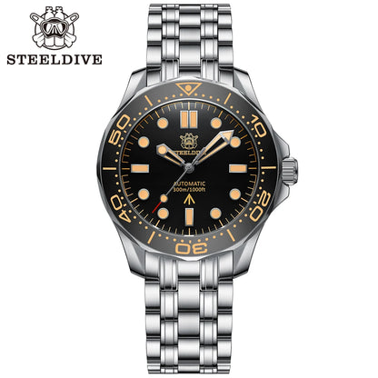 STEELDIVE SD1957 New Arrival 42MM Vintage Bezel 300M Waterproof NH35 Green Luminou Sapphire Glass Automatic  Dive Watch Montre