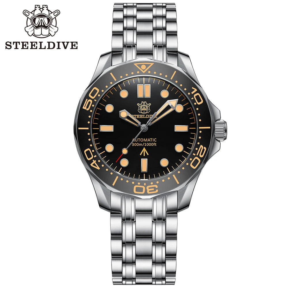STEELDIVE SD1957 Best Seller 42MM Ceramic Bezel 300M Waterproof Super Luminou Sapphire Glass NH35 Automatic Men Dive Watch