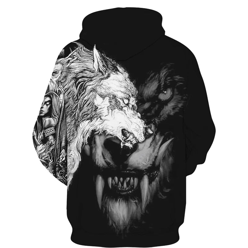 Cool 3D Wolf Printed Zipper Hoodies Fashion Men/Women Streetwear Hooded Jacket Coat Unisex Casual Hip Hop Pullover Sweatshirts