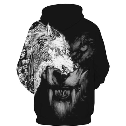 Cool 3D Wolf Printed Zipper Hoodies Fashion Men/Women Streetwear Hooded Jacket Coat Unisex Casual Hip Hop Pullover Sweatshirts