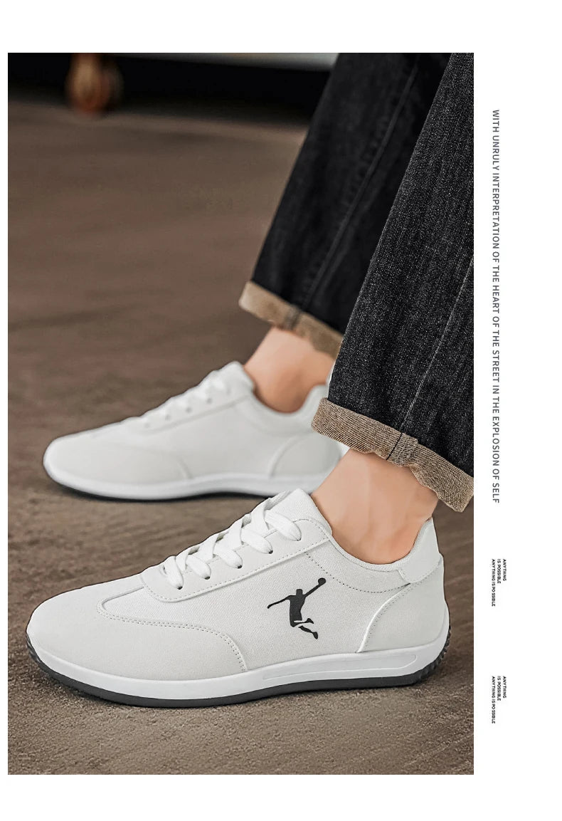 Men's Shoes, Spring and Autumn Trendy Shoes, New Cross-Border Models, White, Black, Red Sneakers, Soft-Soled Breathable Men's Low-Top Versatile Casual Shoes