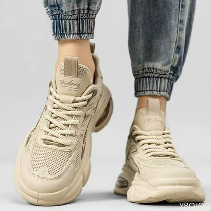 Fashionable versatile spring autumn new explosive thick soled men's shoes casual comfortable height increasing sports shoes