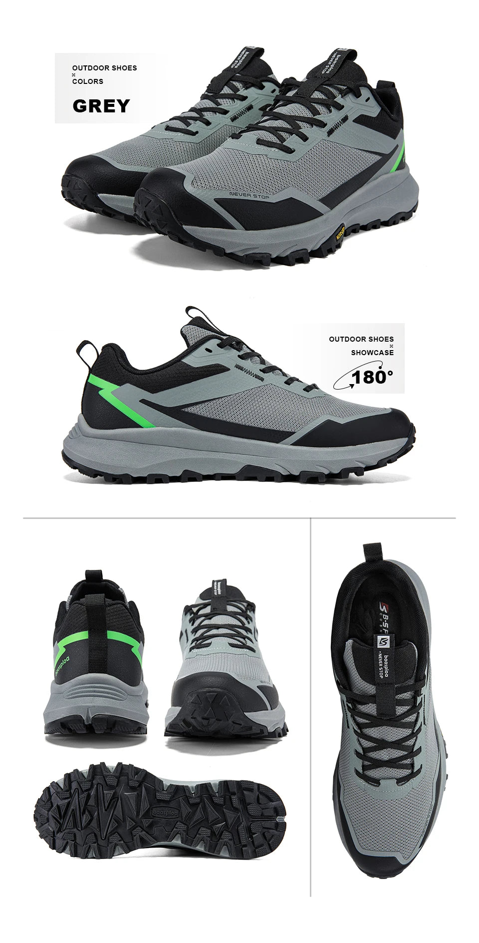 Ténis de caminhada para homem Baasploa: calçado de moda para atividades ao ar livre, leve e respirável; calçado casual masculino antiderrapante e resistente ao desgaste, ideal para escalada