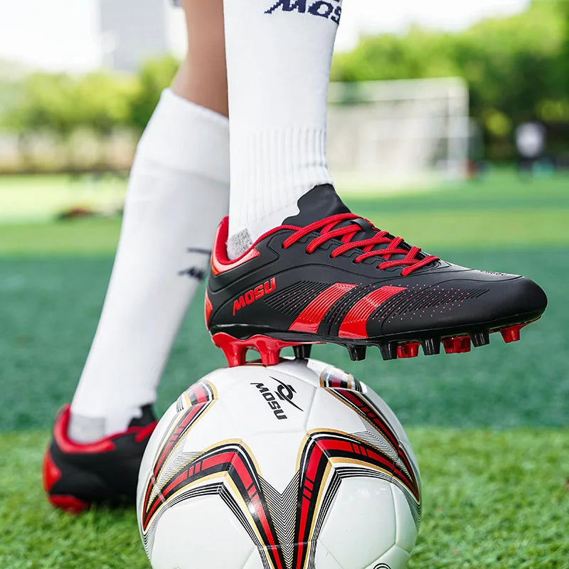 New Men's and Women's Football Shoes, Indoor and Outdoor Sports Shoes with Long and Broken Studs for Football Training Mat