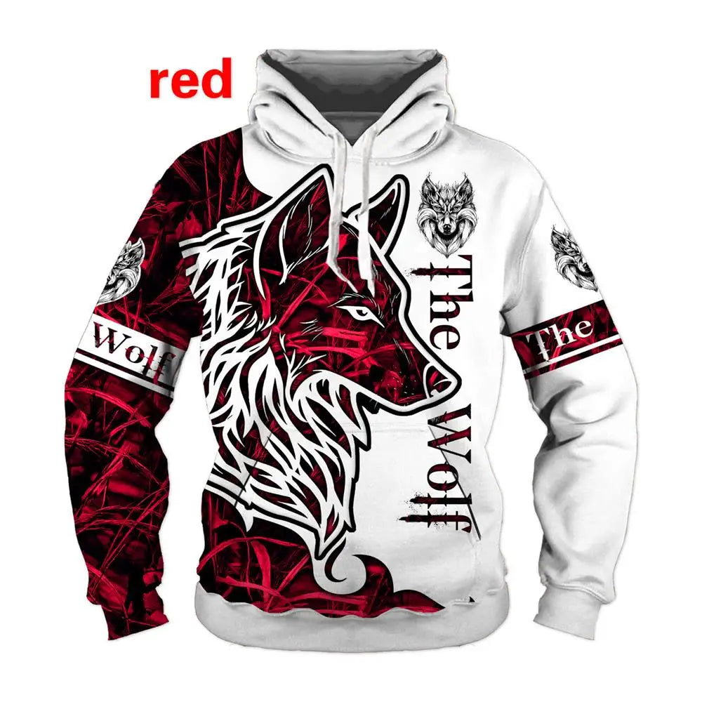 Sweats com Capuz Estampados de Lobo para Homem 3D, Sweatshirts de Marca, Casacos de Qualidade, Pullover de Moda, Fatos de Treino Animal Streetwear Out