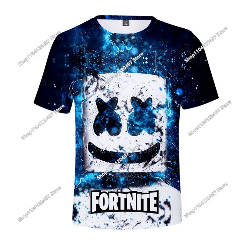 Fortnite T-Shirt Men Shoot Game Battle Hero T-shirt Victory Royale Clothing Young Children T-shirts for Boys Girls Ages 2-14