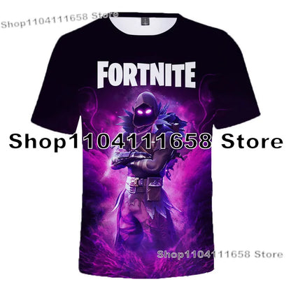 T-shirt Banana Peely para mulher, criança e homem, inspirado em F-Fortnite — T-shirt 3D estampada Battle Royale, top de verão, presente de aniversário