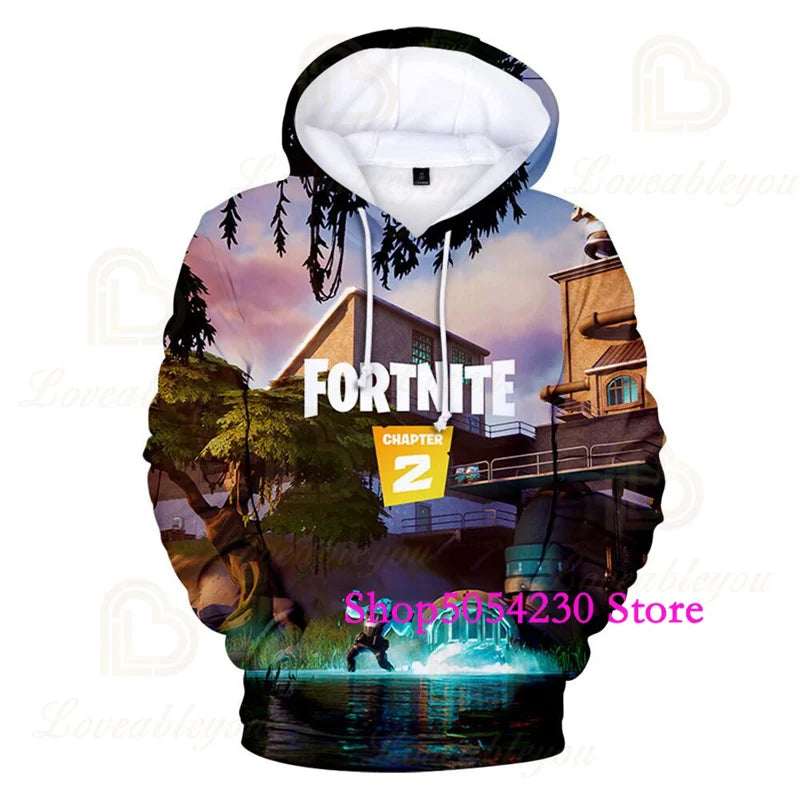 Fortnite Season 2 Boys and Kids Hoodies Cartoon Casual Sweatshirts Battle Game Heroes Print Polyester Autumn Girls Pullovers