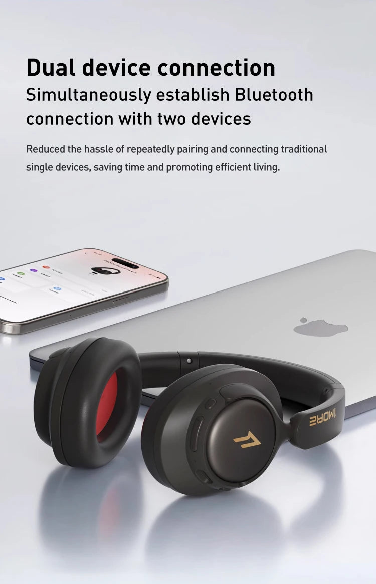 Auscultadores 1MORE SonoFlow S Bluetooth Sem Fios com Cancelamento de Ruído 42dB ANC, Áudio Hi-Res, Autonomia de 90H, Over-Ear