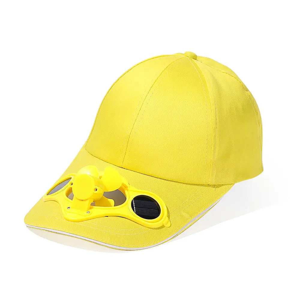 Novelty Fan Cooling Baseball Hat Solar Outdoor Sport Cap Summer Camping Hiking Travel Hat For Women Men