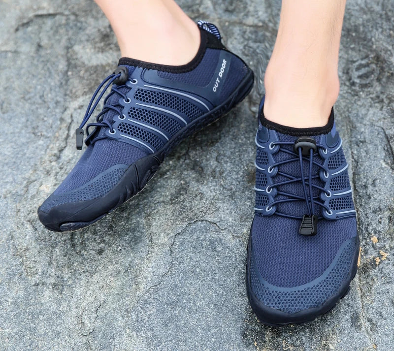 Mens Minimalist Running Cross Training Shoes Barefoot Shoes Big Toe Box Five Finger Shoes Saguaro Barefoot Pit Viper Paracord