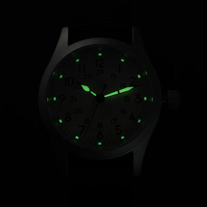 Militado ML05 Military Watch VH31 Sweep Quartz Movement Top Hat Domed Sapphire Crystal Vintage Watch 100m Waterproof Mens Watch