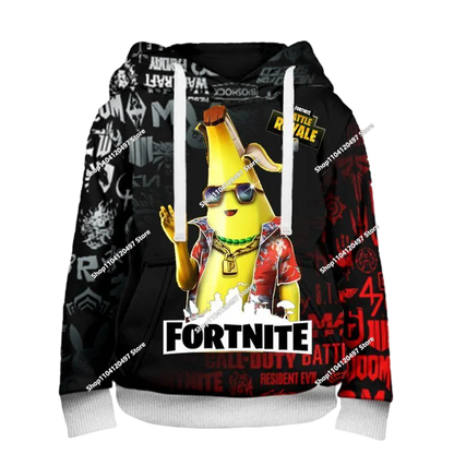 Fortnite Fighting Game 3D Print Hoodies Streetwear Children's Oversized Casual Sweatshirts Hoodie Man Coat Clothes