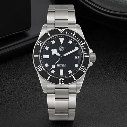 San Martin Grade 5 Titanium Watch SN0121TD PT5000/ST2130 Automatic Movement Watch 300M Waterproof Adjustable Clasp Wristwatch