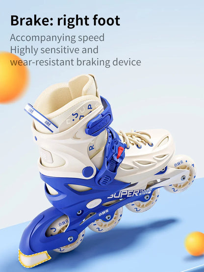 Inline Skates boy black Adjustable Size pink girl Children Sports Rollerblades High Speed new LED Light Up Professional
