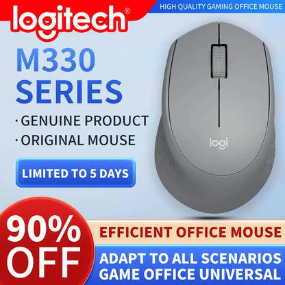 Rato de escritório profissional Logitech M330, compacto, silencioso, fácil de transportar, confortável ao toque e especialmente concebido1