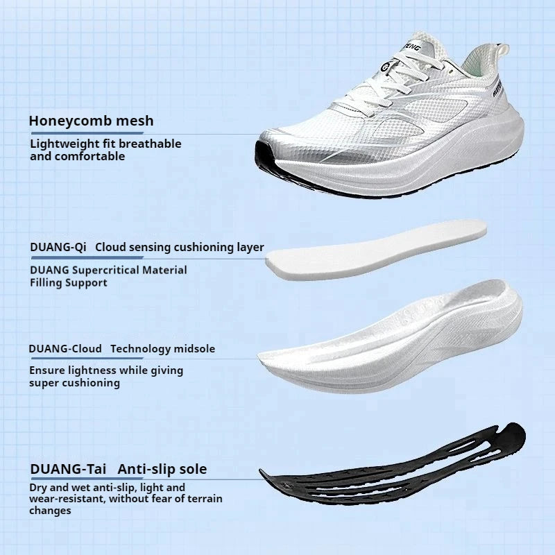 New Men's Running  Shoes Slow Running Shock-Absorbing Wear-Resistant Lightweight Fitness SportsShoes 8055