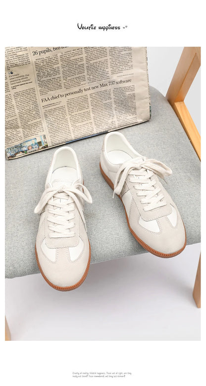 Shoes For Men's Designer Sneakers 2025 Autumn Fashion Retro Lace-up Student Women's Trainers Leather Casual Walking Shoes